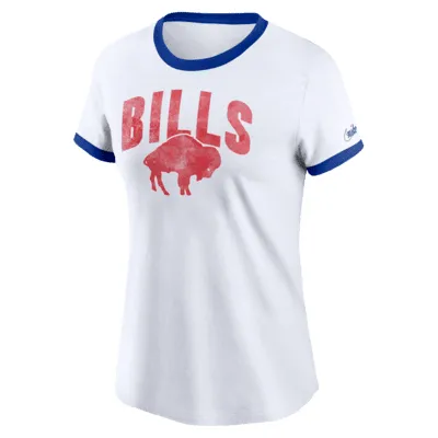 Nike Women's Rewind (NFL Los Angeles Rams) Ringer T-Shirt in White, Size: XL | 00D0481M9TV-06M