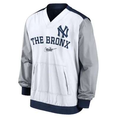 Nike Womens New York Yankees MLB White Blue Track Jacket Medium