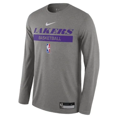 Los Angeles Lakers Men's Nike Dri-FIT NBA Practice Long-Sleeve T-Shirt. Nike.com
