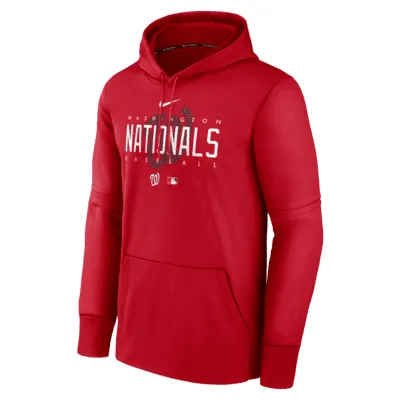 Nike Baseball (MLB Washington Nationals) Men's 3/4-Sleeve Pullover Hoodie