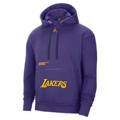 Los Angeles Lakers Courtside Statement Edition Men's Jordan NBA Fleece Pullover Hoodie. Nike.com