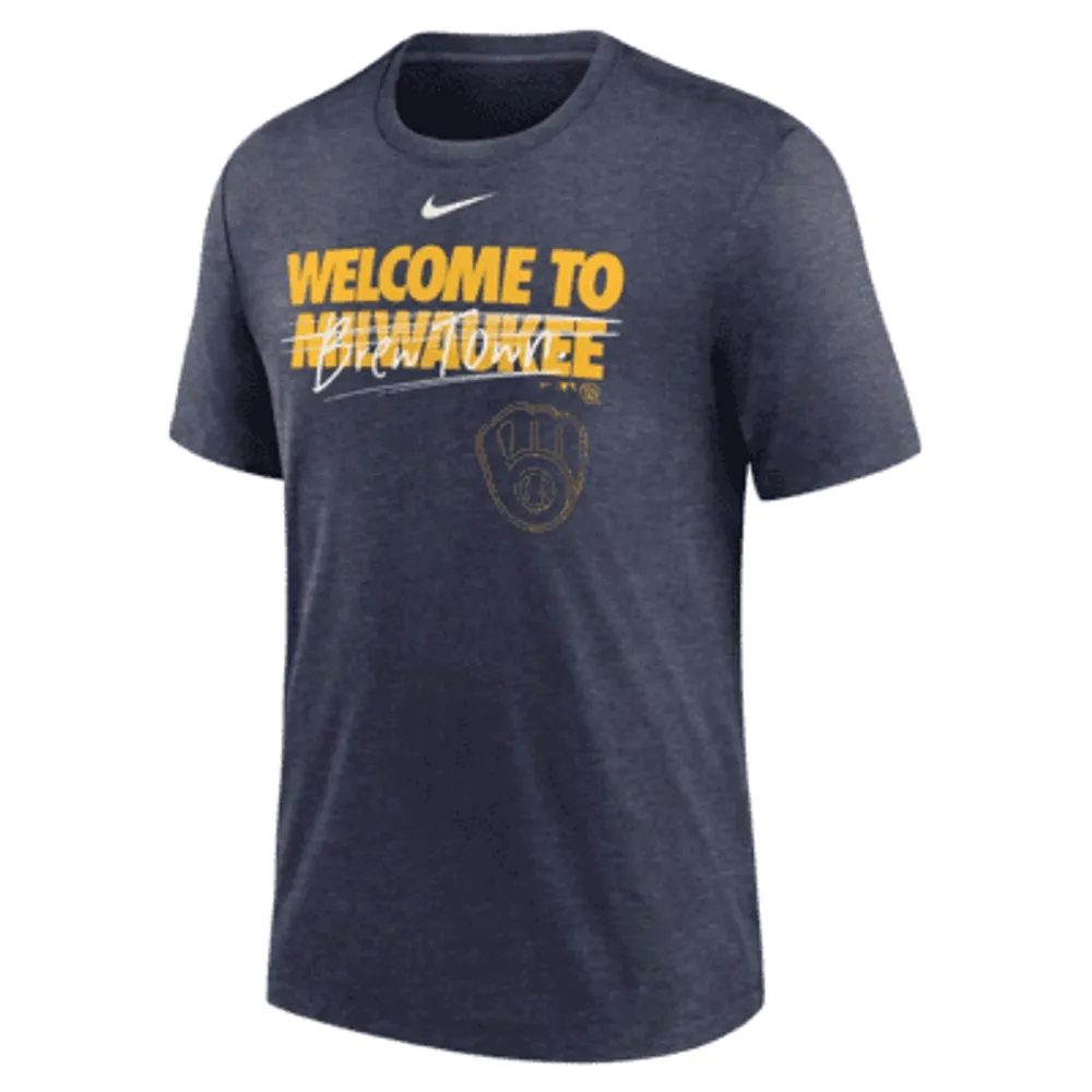 Nike Home Spin (MLB Milwaukee Brewers) Men's T-Shirt. Nike.com
