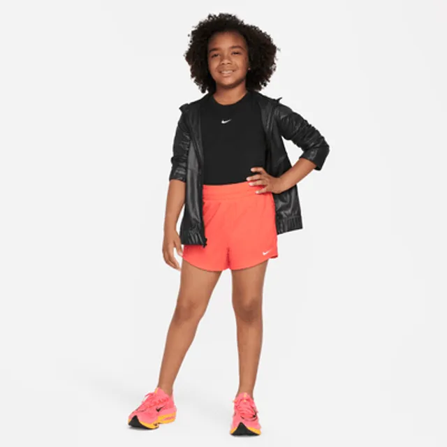 Nike One Big Kids' (Girls') Dri-FIT High-Waisted Woven Training Shorts