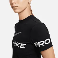 Nike Pro Dri-FIT Women's Short-Sleeve Cropped Graphic Training Top. Nike.com