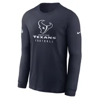 Nike Dri-fit Sideline Team (nfl Houston Texans) Long-sleeve T