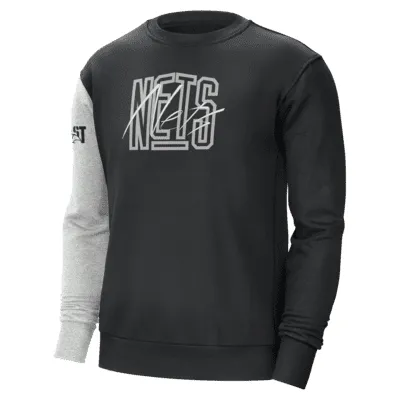 Brooklyn Nets Courtside Men's Nike NBA Fleece Sweatshirt. Nike.com