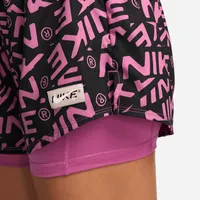 Nike Dri-FIT One Women's Mid-Rise 3" 2-in-1 Printed Shorts. Nike.com