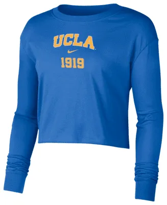 Nike College (UCLA) Women's Long-Sleeve Cropped T-Shirt. Nike.com