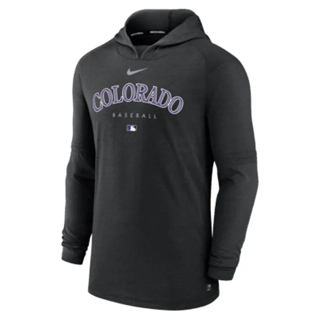 Men's Colorado Rockies Nike Gray Tri-Blend 3/4-Sleeve Raglan T-Shirt