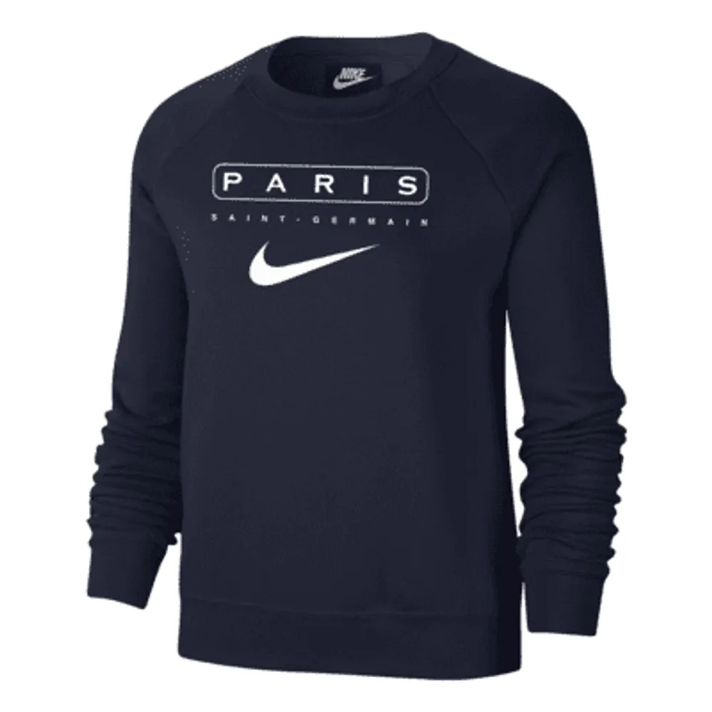 Paris Saint-Germain Women's Fleece Varsity Crew-Neck Sweatshirt. Nike.com