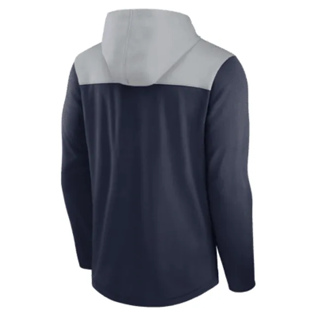 : NFL Dallas Cowboys Mens Nike Therma Hoodie Pullover,  Grey/Navy, Small : Sports & Outdoors