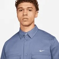 Nike Life Men's Woven Military Short-Sleeve Button-Down Shirt. Nike.com