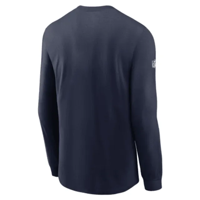 New England Patriots T Shirt Mens Large Nike Dri Fit Blue Short Sleeve  Polyester