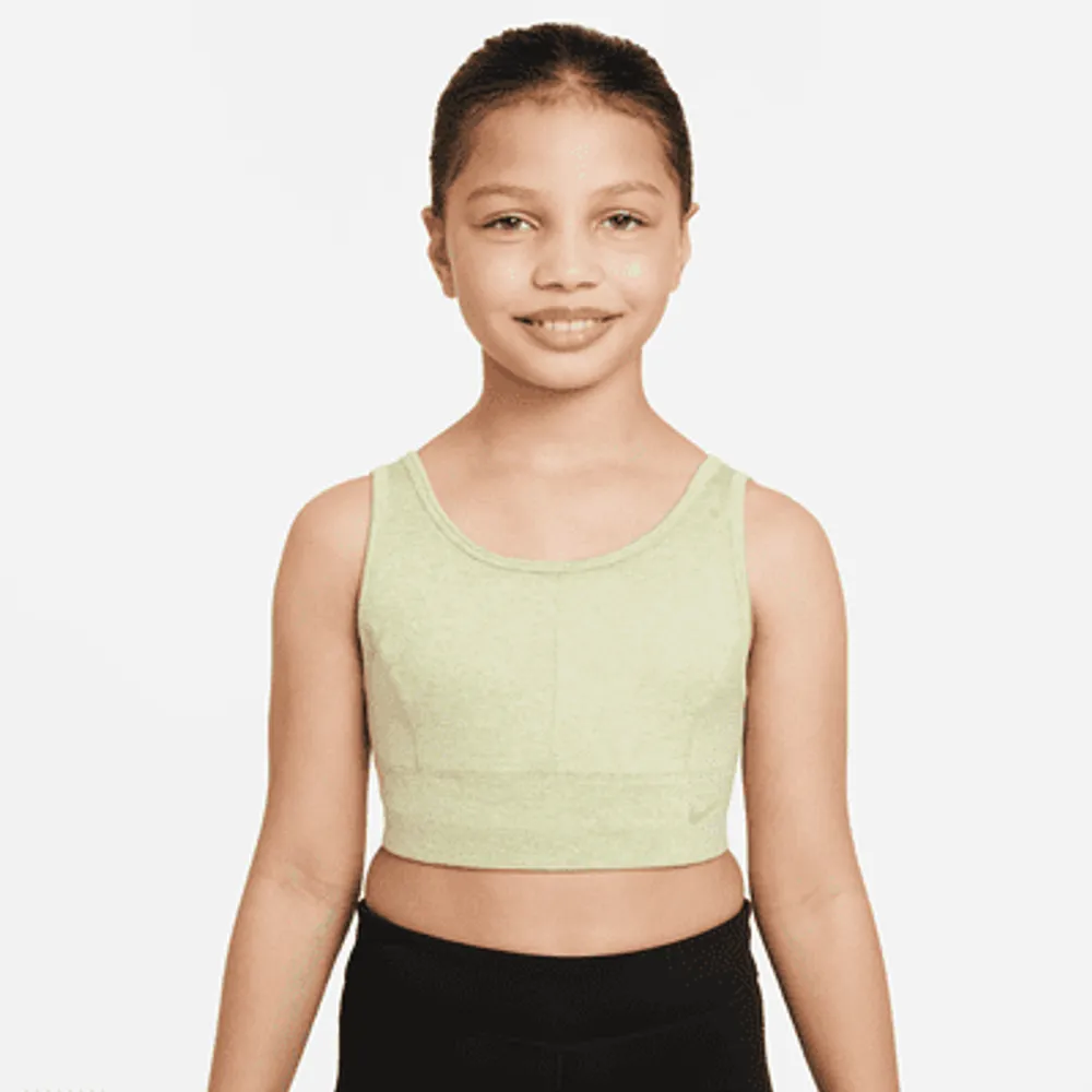 Nike Dri-FIT Swoosh Luxe Older Kids' (Girls') Sports Bra. UK
