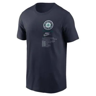 Men's Seattle Mariners Nike Aqua Color Bar T-Shirt