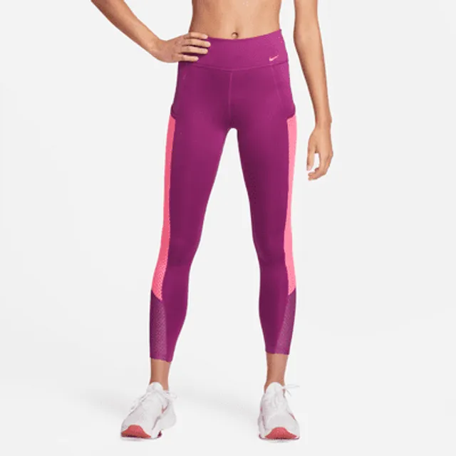 Nike Training One Colourblock midrise 7/8 leggings in lilac