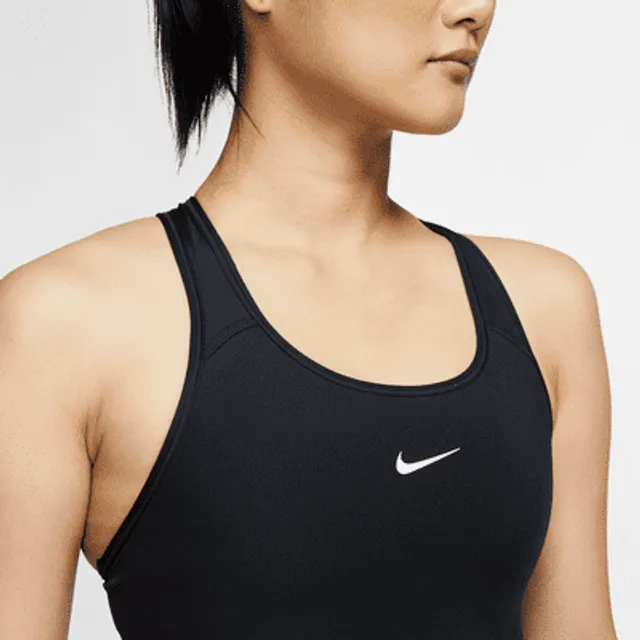Nike Dri-FIT Swoosh Women's Medium Support 1-Piece Pad Longline Printed  Sports Bra (Large) Black at  Women's Clothing store