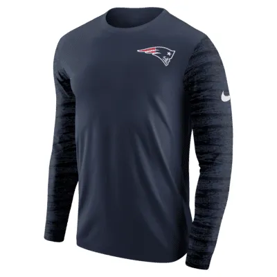 Tee-shirt à manches longues Nike Enzyme Pattern (NFL Patriots) pour Homme. FR
