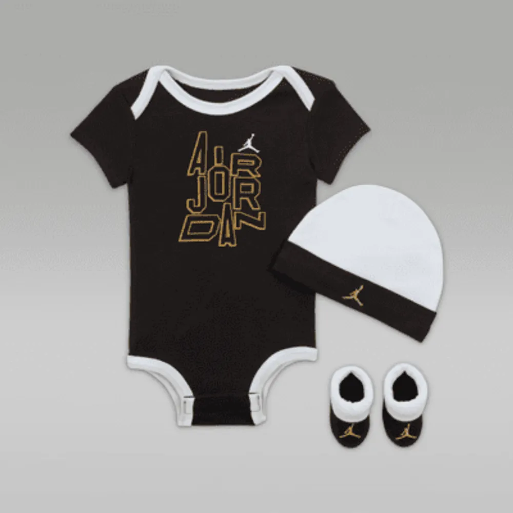 Nike 3 Piece Bodysuit Box Set - Black - Size 6m-12m