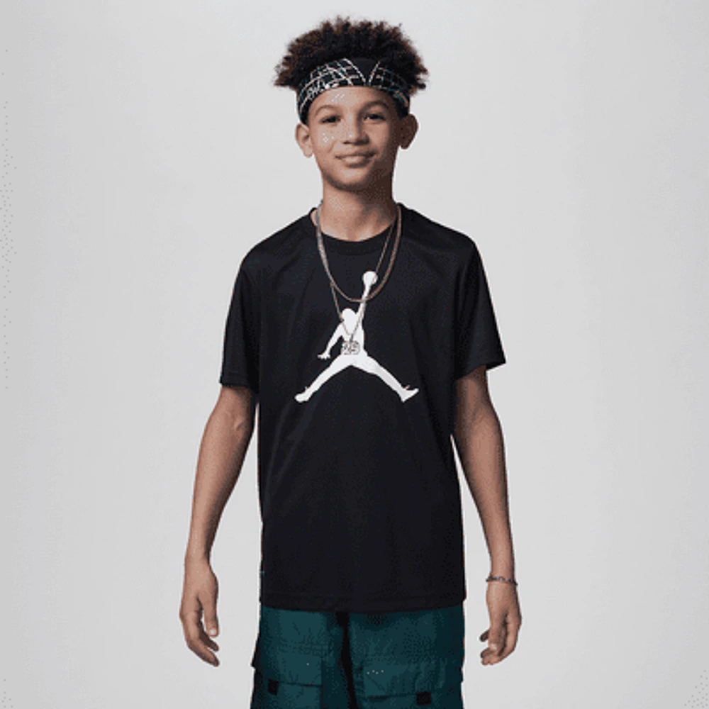 Jordan Big Kids' Dri-FIT Jumpman Logo T-Shirt. Nike.com