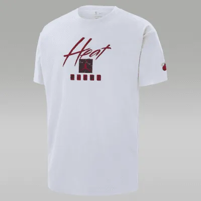 Miami Heat Courtside Statement Edition Men's Jordan NBA Max90 T-Shirt. Nike.com