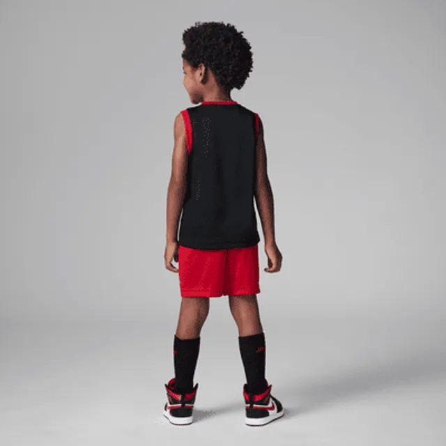 Air Jordan Jersey and Shorts Set 'Black/Red