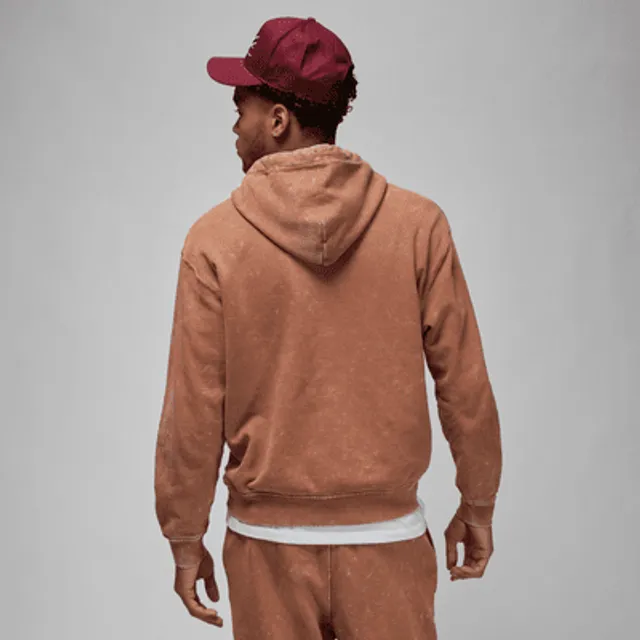 Air Jordan Essentials Statement Fleece Washed Pullover Hoodie (Yellow Ochre)