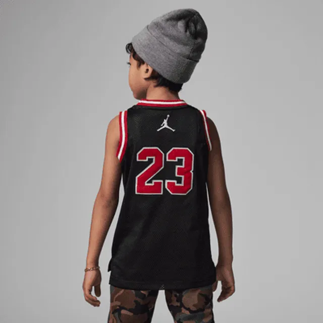 Jordan 23 Striped Jersey Big Kids Top in Black, Size: XL | 45C655-I13