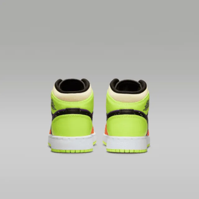 Air Jordan 1 SE (GS) Big Kids' Shoes Citron Pulse-White-Action Green