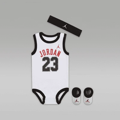 Jordan Baby 3-Piece Jersey Bodysuit Box Set. Nike.com