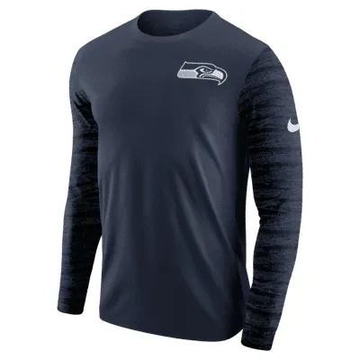 Tee-shirt à manches longues Nike Enzyme Pattern (NFL Seahawks) pour Homme. FR