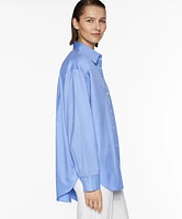 Blusa oversize easy-iron 100% algodón