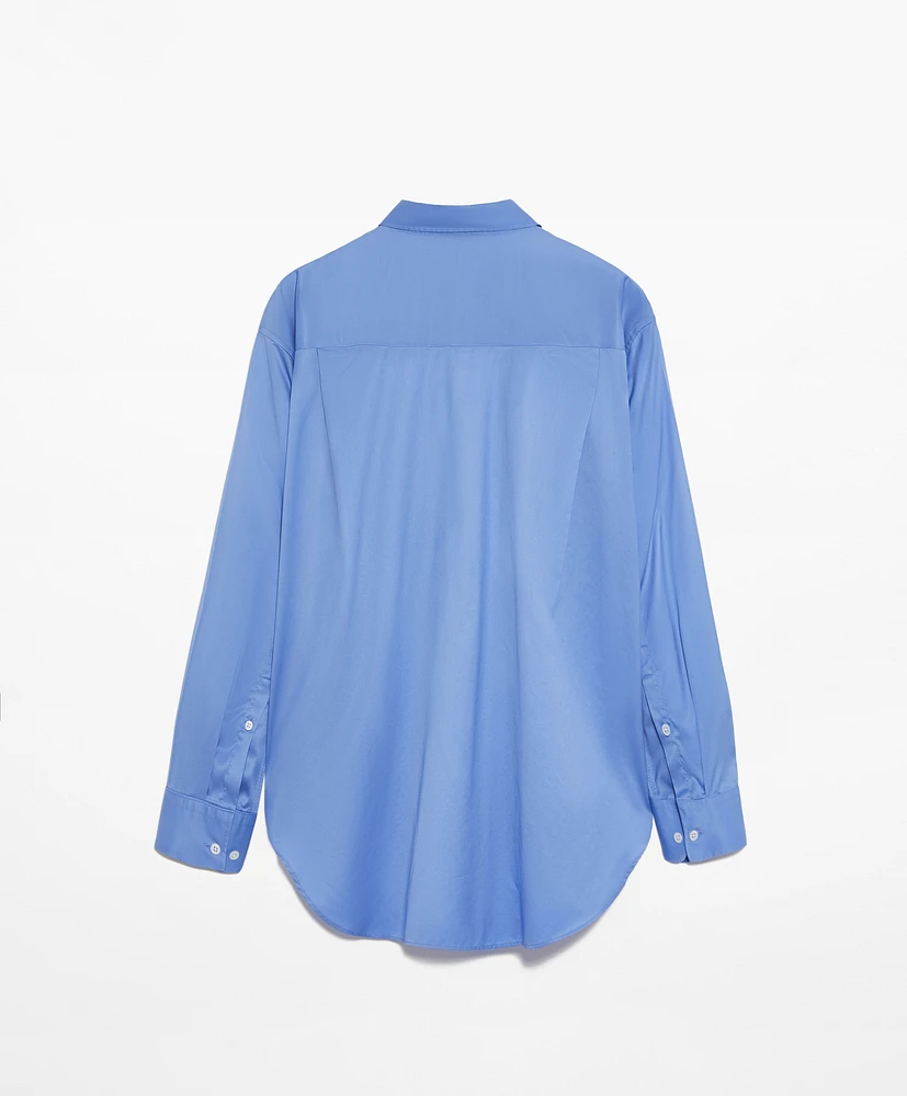 Blusa oversize easy-iron 100% algodón