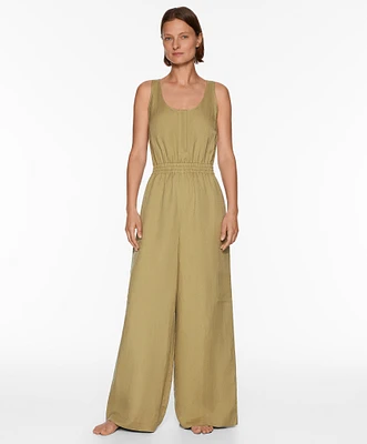 Jumpsuit largo mezcla lino