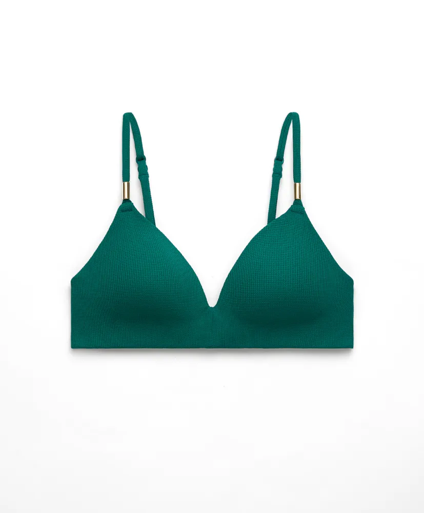 Bikini top triangular piqué