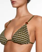 Bikini top triangular calado