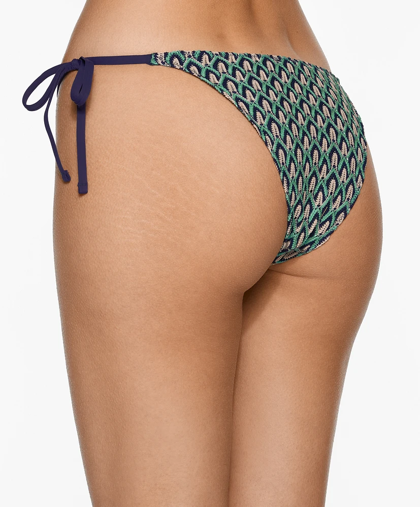 Bikini braguita media lazos crochet