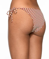 Panty bikini media lazos jacquard geométrico