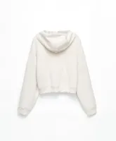 Sudadera crop capucha con modal interior polar