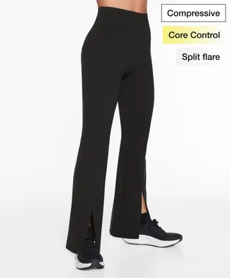 Pantalón flare compressive core control abertura