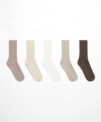 5 pares de calcetines classic con algodón canalé