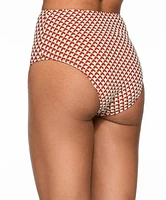 Panty alta bikini jacquard geométrico