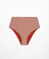 Panty alta bikini jacquard geométrico