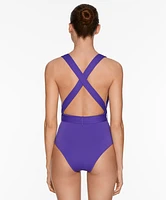 Traje de baño triangular drapeado