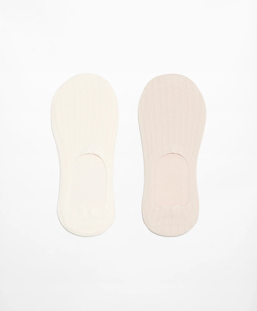 2 pares de calcetines invisibles mezcla algodón high cut