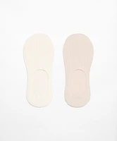 2 pares de calcetines invisibles mezcla algodón high cut