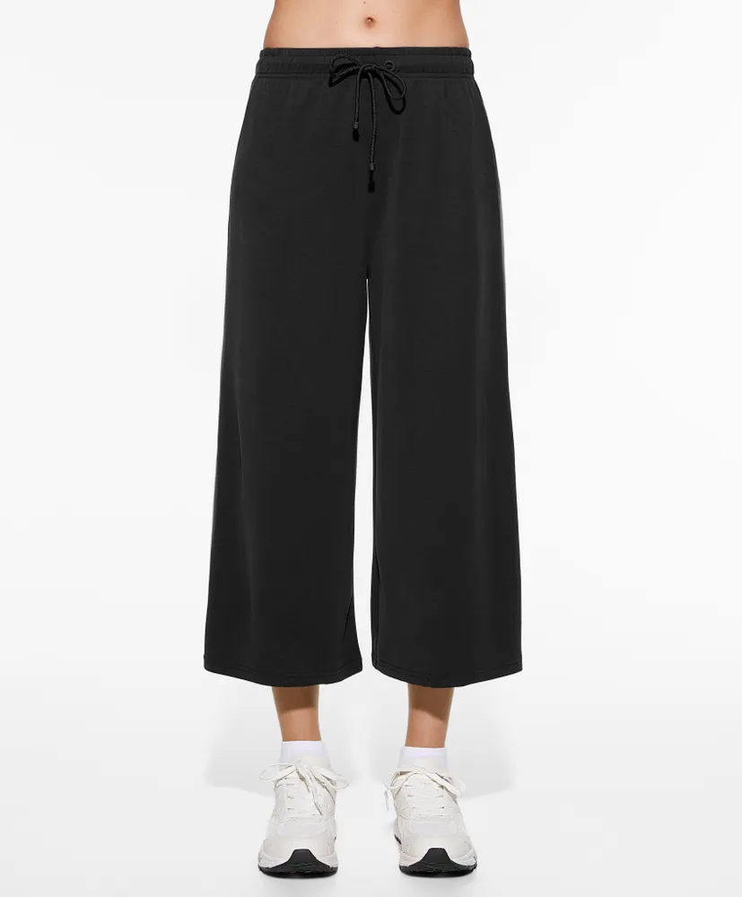 Pantalón crop wide leg con modal tacto suave