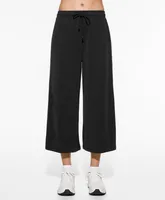 Pantalón crop wide leg con modal tacto suave