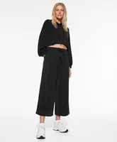 Pantalón crop wide leg con modal tacto suave