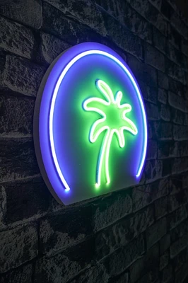 13.8" Novelty Palm Tree Led Neon Sign Wall Décor